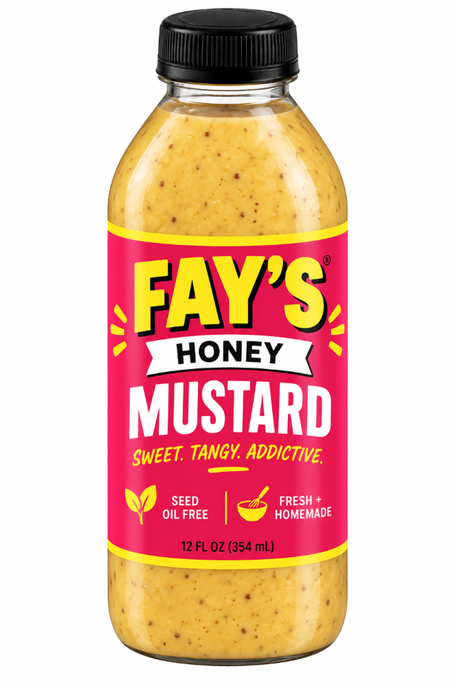 Fay’s Honey Mustard — 12 oz Bottle.