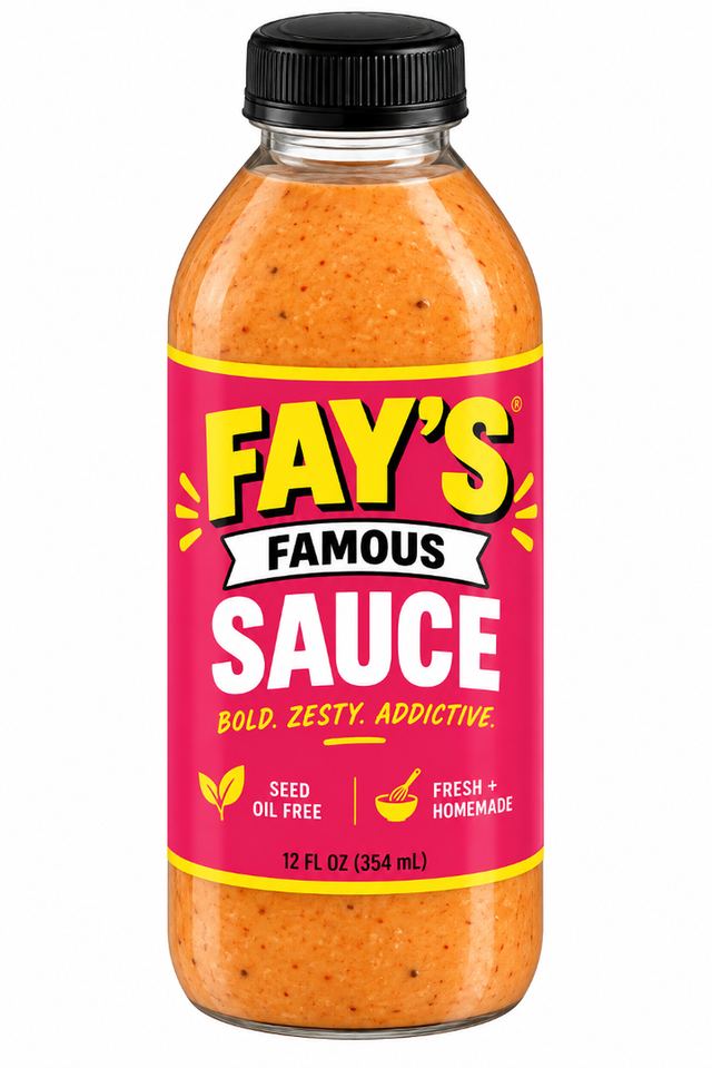 Fay’s Famous Sauce — 12 oz Bottle.