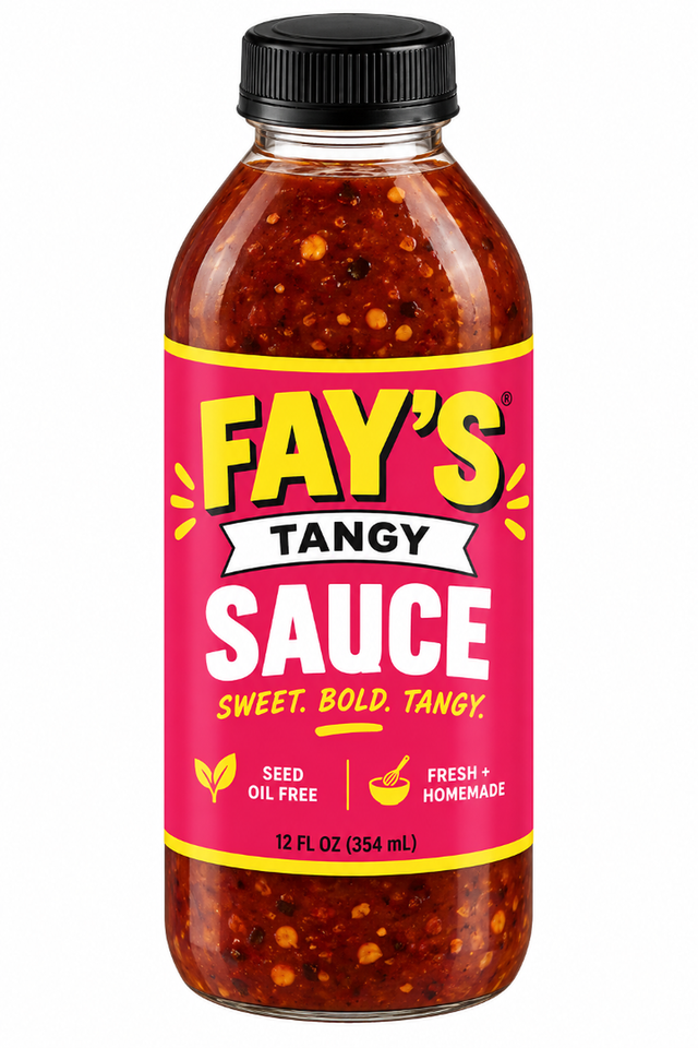 Fay’s Tangy Sauce — 12 oz Bottle.
