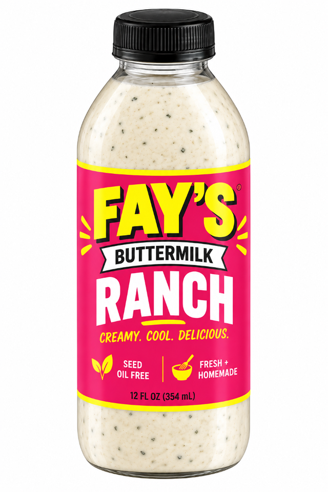 Fay’s Buttermilk Ranch — 12 oz Bottle.